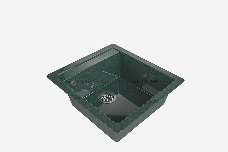MAXSTONE Мойка глянцевая MS-10 (зеленый металлик) 505*460*215